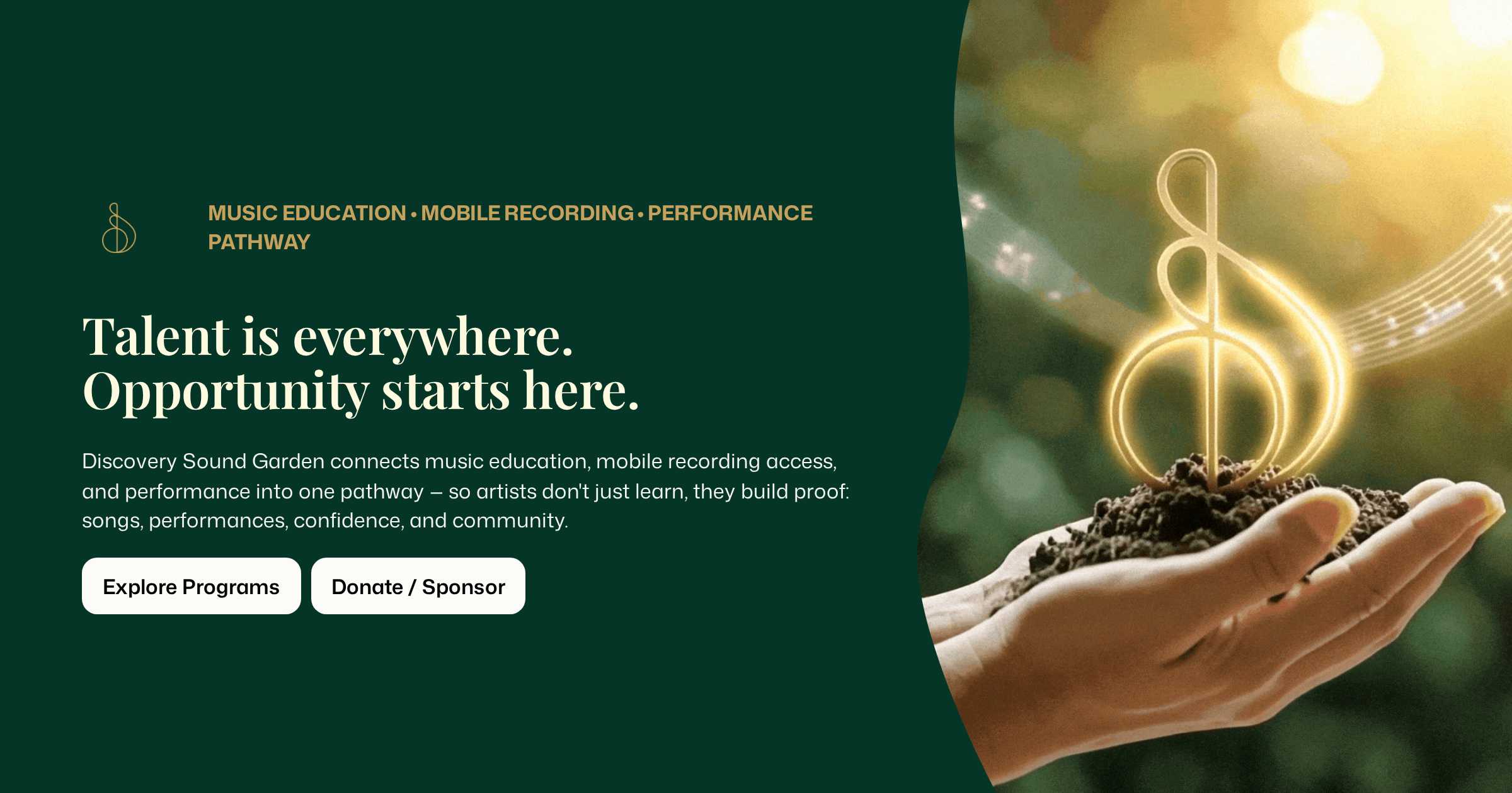 Discovery Sound Garden program and brand work
